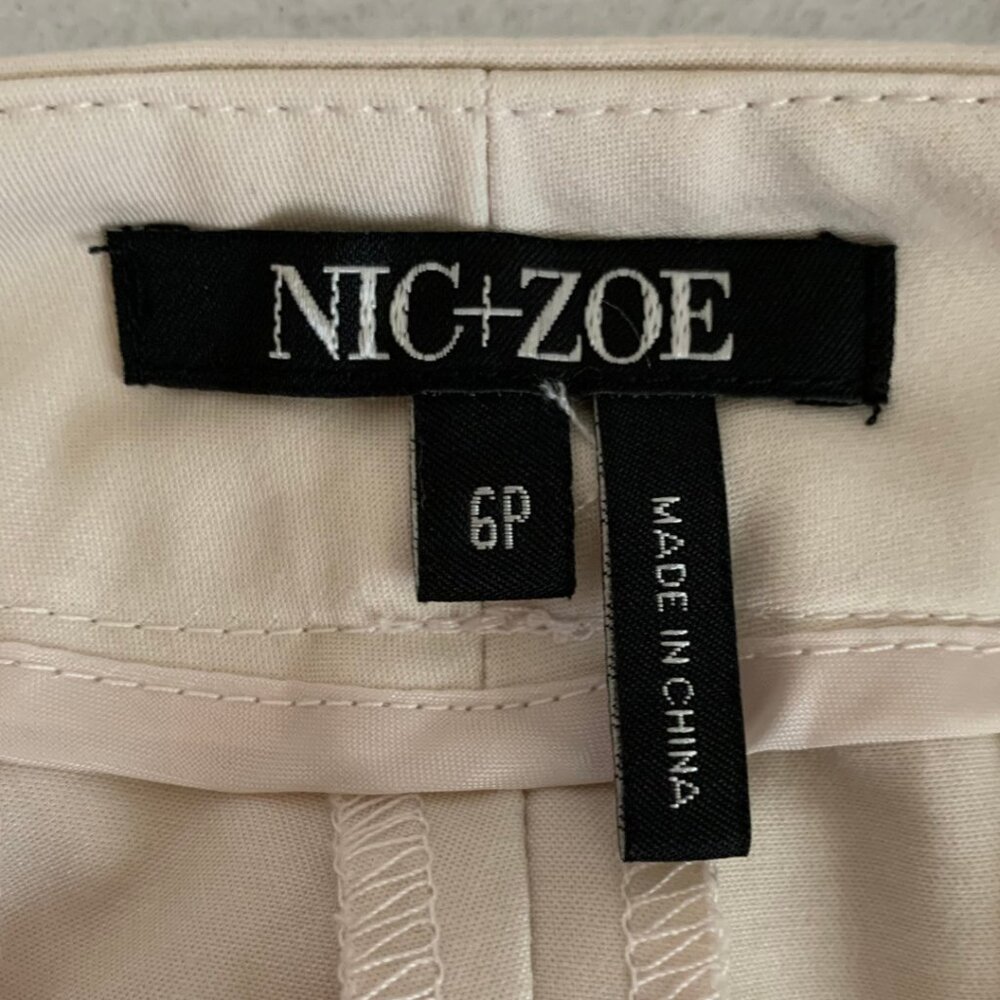 NIC + ZOE Casual Strait Pants Ivory Size P6 - Picture 3 of 7